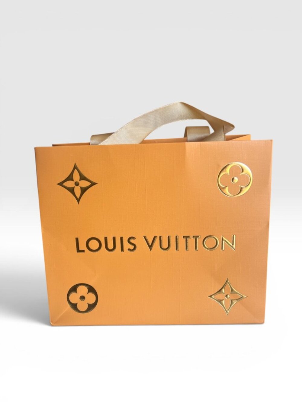 LOUIS VUITTON Gold Gift Bag with ribbon (LVXX002)